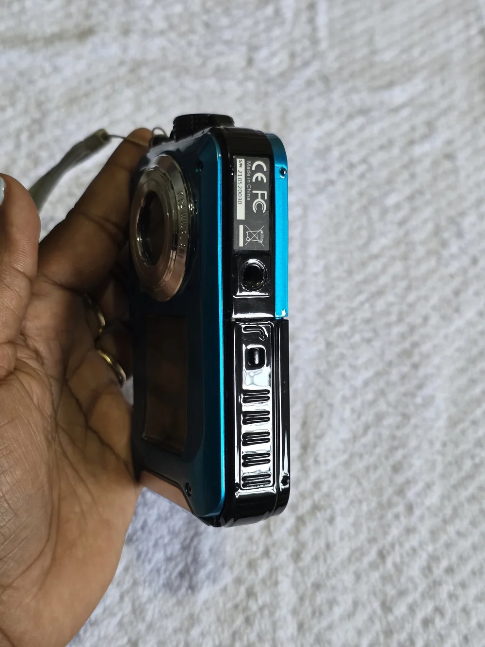 Compact Blue Digital Camera - Portable Point & Shoot
